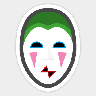 Dr Who Black Orchid harlequin mask Sticker